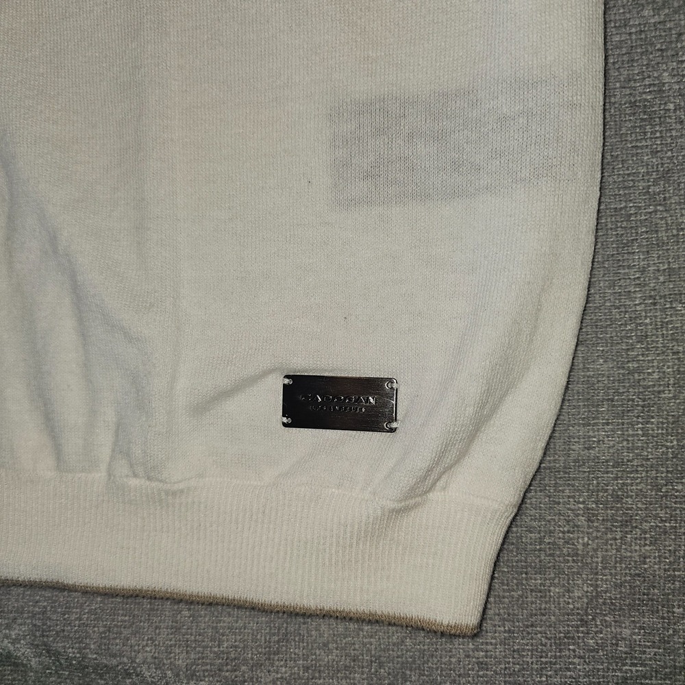 CADOGAN Men's Luxury White Linen Cotton Blend Short Sleeve Knit Brixton Medium - Picture 3 of 14